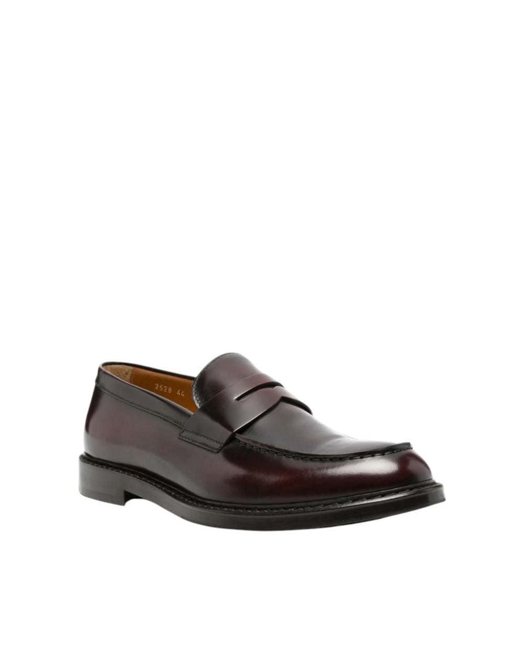 Doucal's Brown Leather Loafers for men