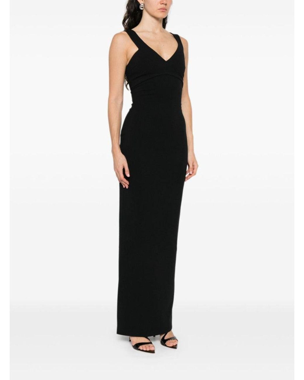 Solace London Black Nalani Maxi Dress