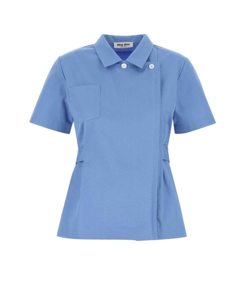 Miu Miu Blue Light Regular Solid Shirt