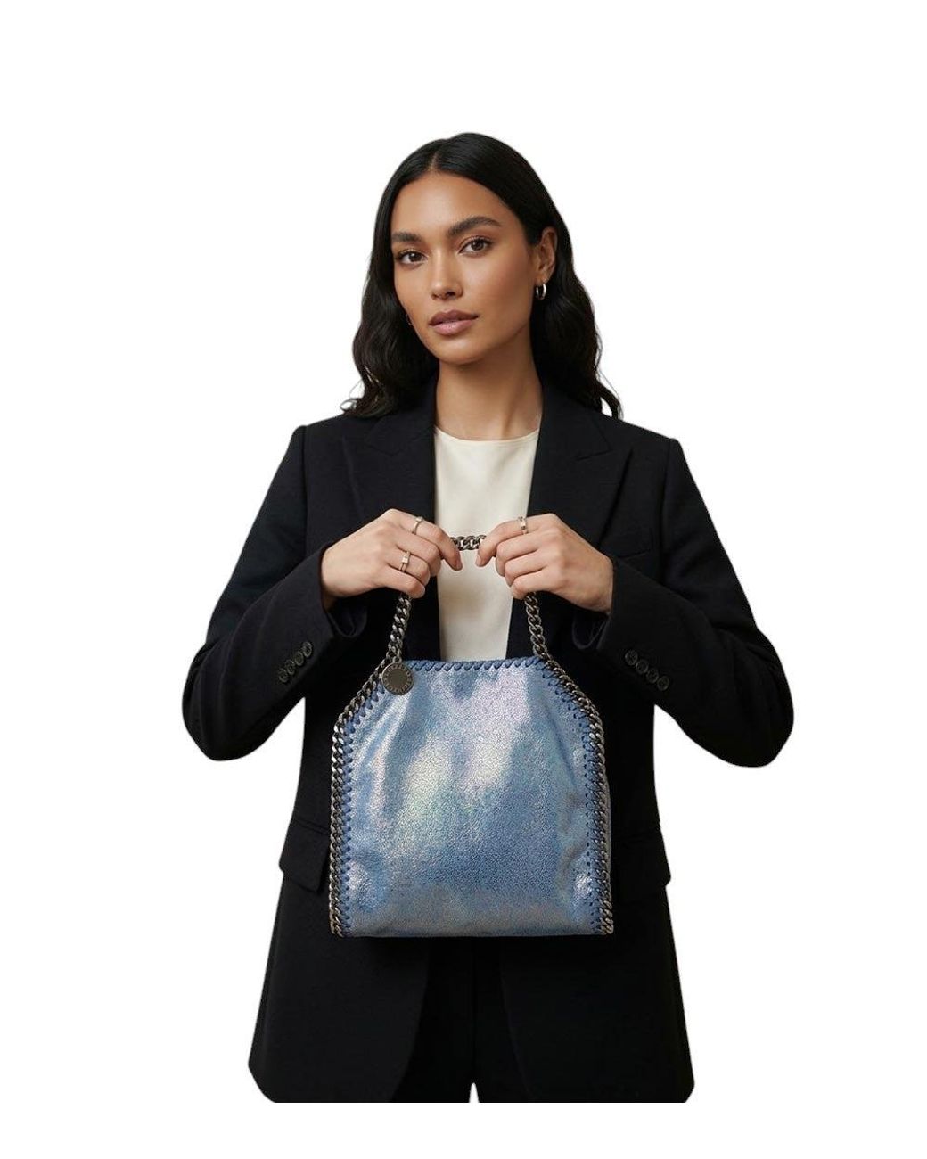 Stella McCartney Blue Falabella Tiny Tote