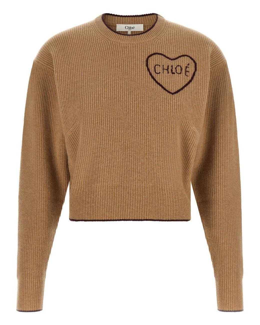Chloé Natural Heart Intarsia Sweater