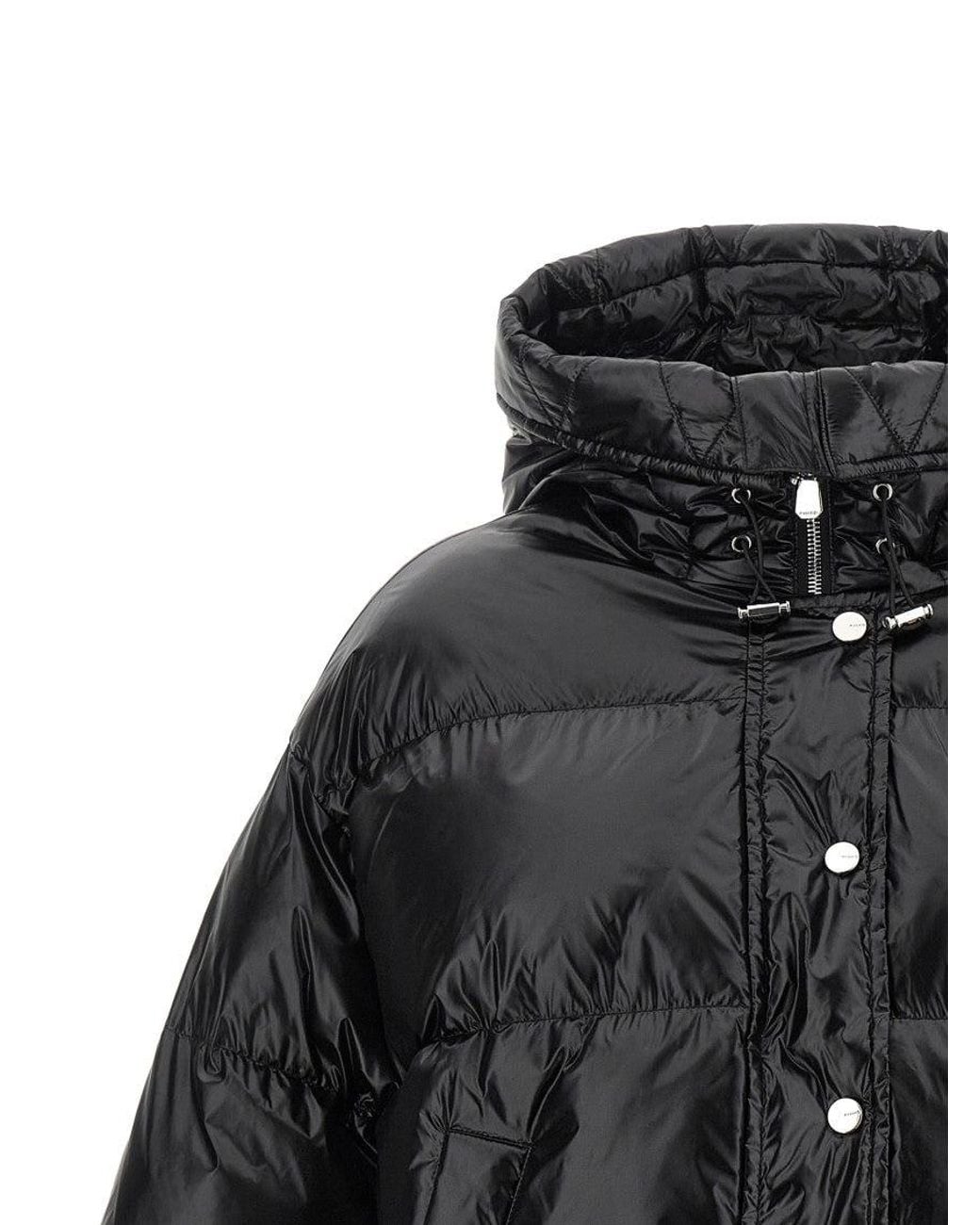 Pinko Black Quilted Hood Jacket