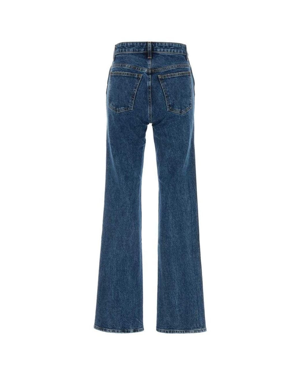 Khaite Blue Bootcut High Rise Jeans