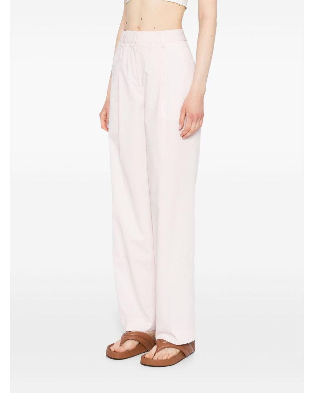 Totême  White Slanted Pocket Pants