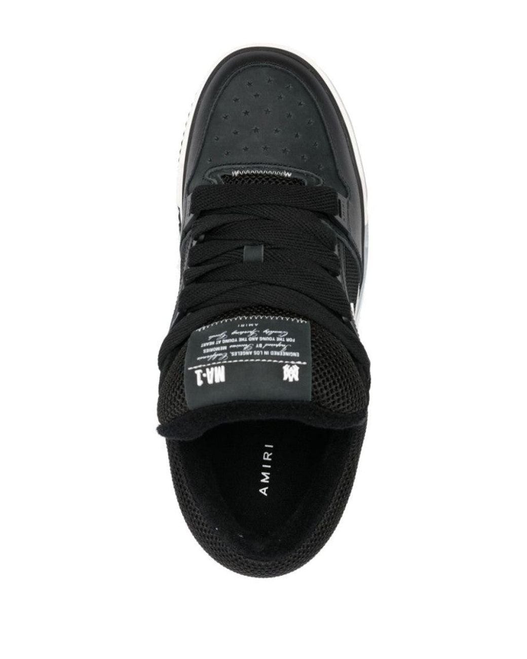 Amiri Black Leather Sneakers for men