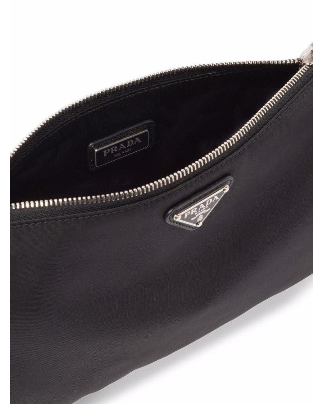 Prada Black Logo Wristlet for men