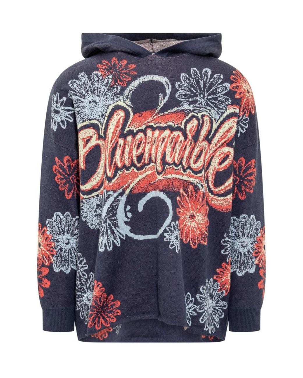 Bluemarble Blue Hood Sweatshirt for men