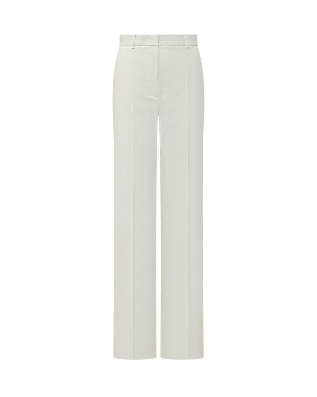 Max Mara White High-Waisted Tailored Trousers