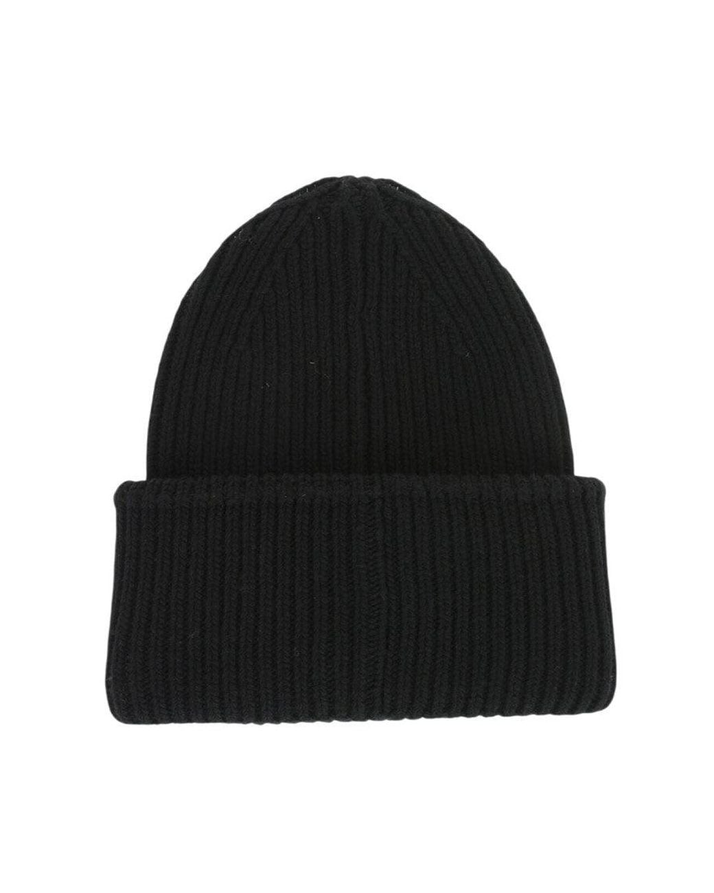 DSquared² Black Power Logo Beanie Cap for men