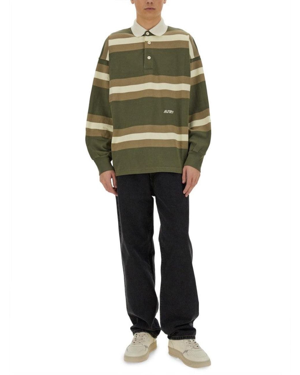 Autry Green Shirt Collar Polo for men