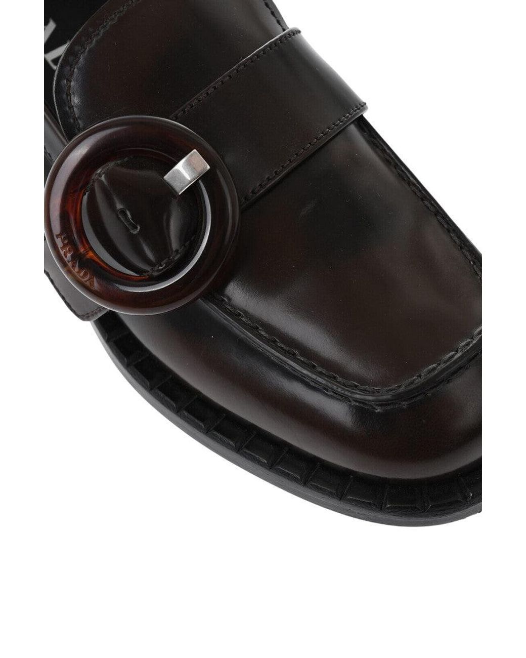 Prada Black Solid Loafers