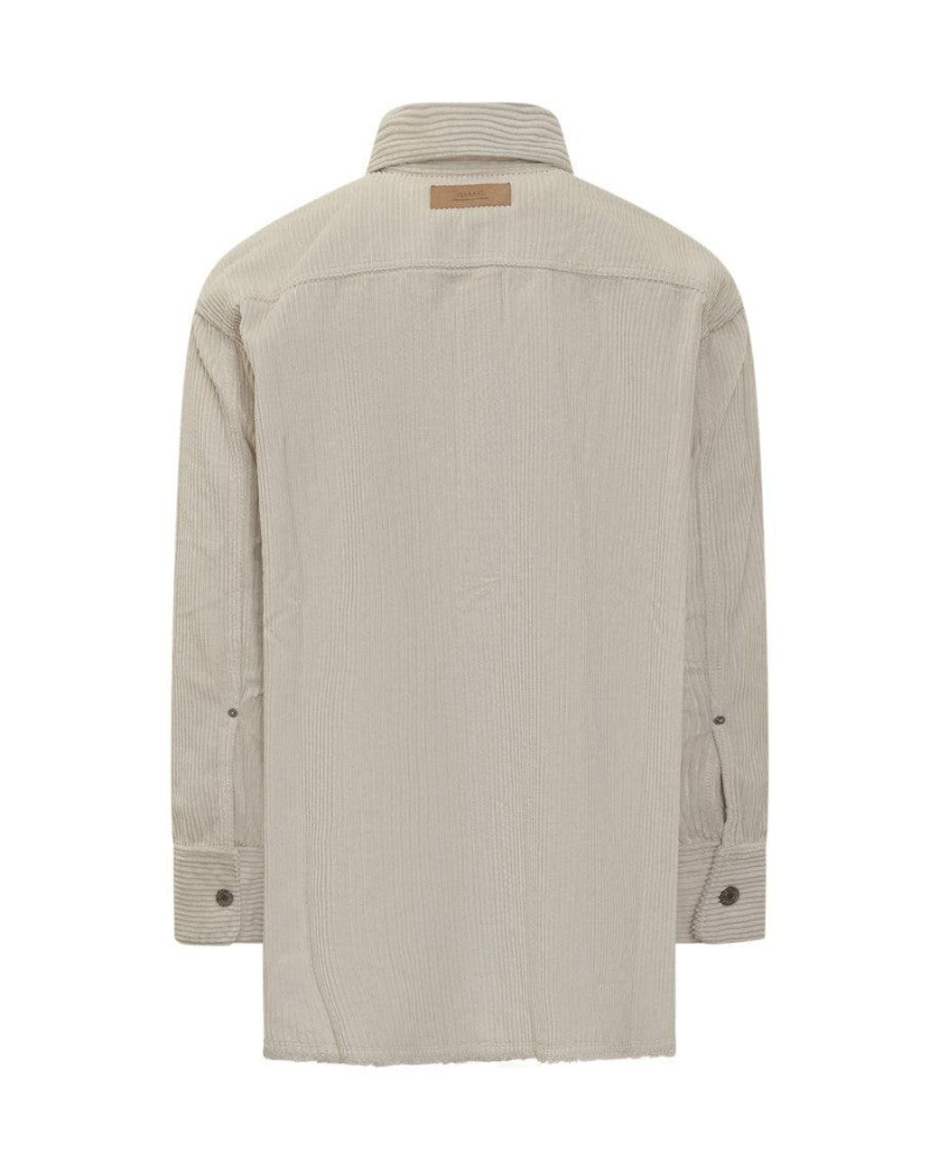 AMI White Off Regular Solid Shirt for men