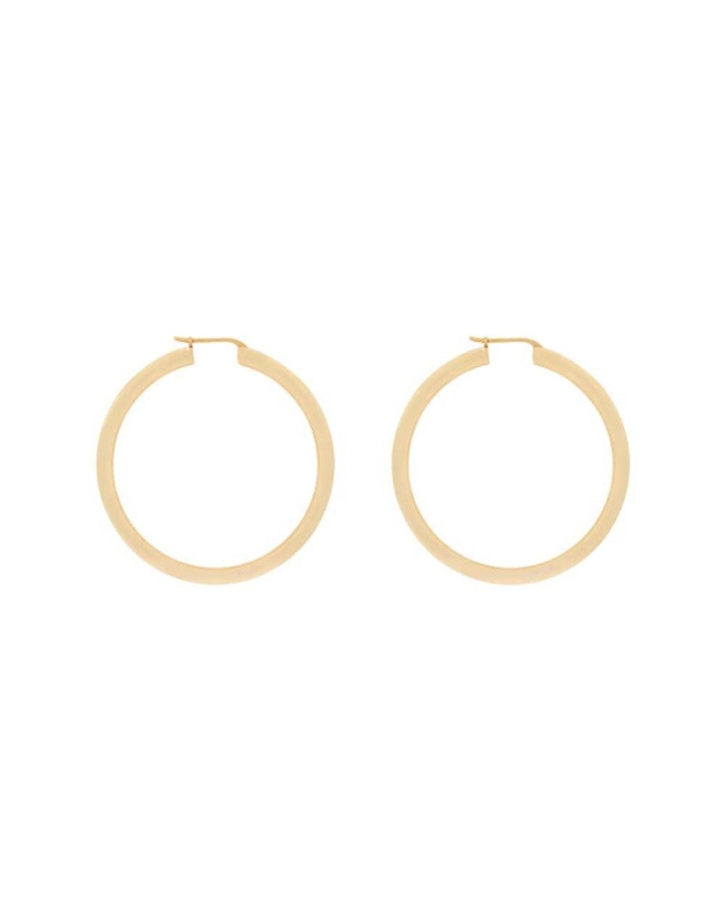 Saint Laurent Metallic Golden Hoop Earrings