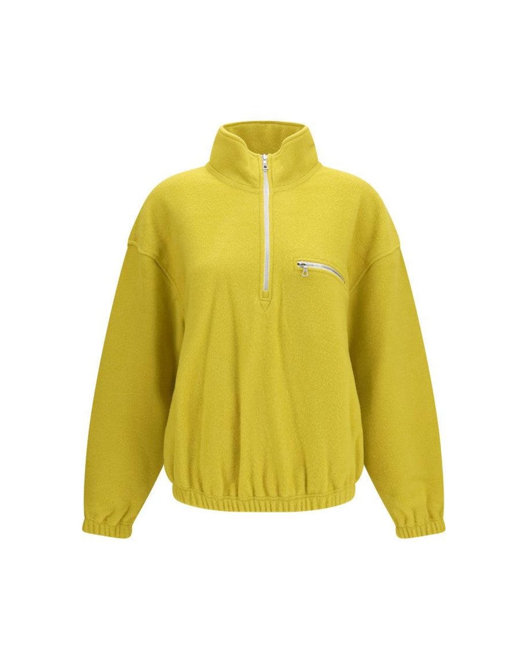 Rier Yellow Solid Mock Collar Jacket