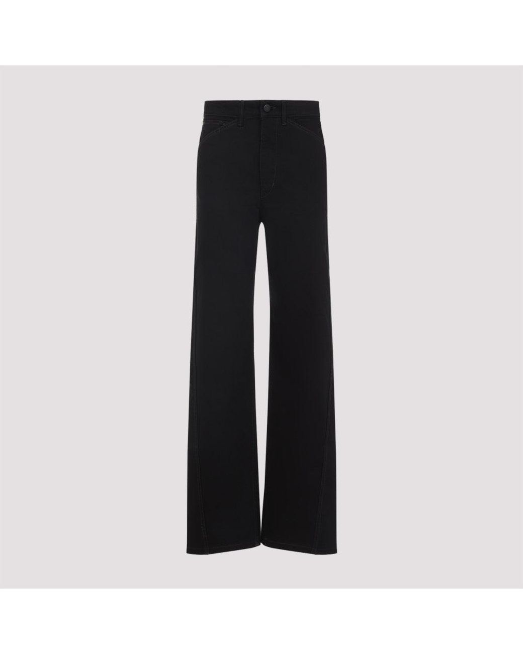 Lemaire Black Twisted Cotton Pants