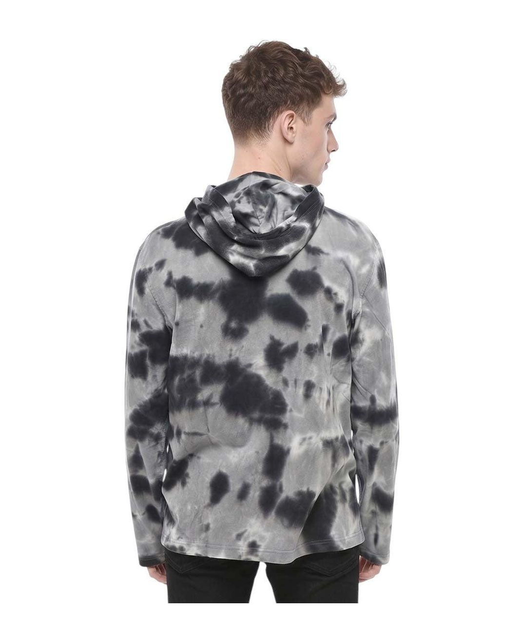 DIESEL Gray Tie-Dye Hoodie for men