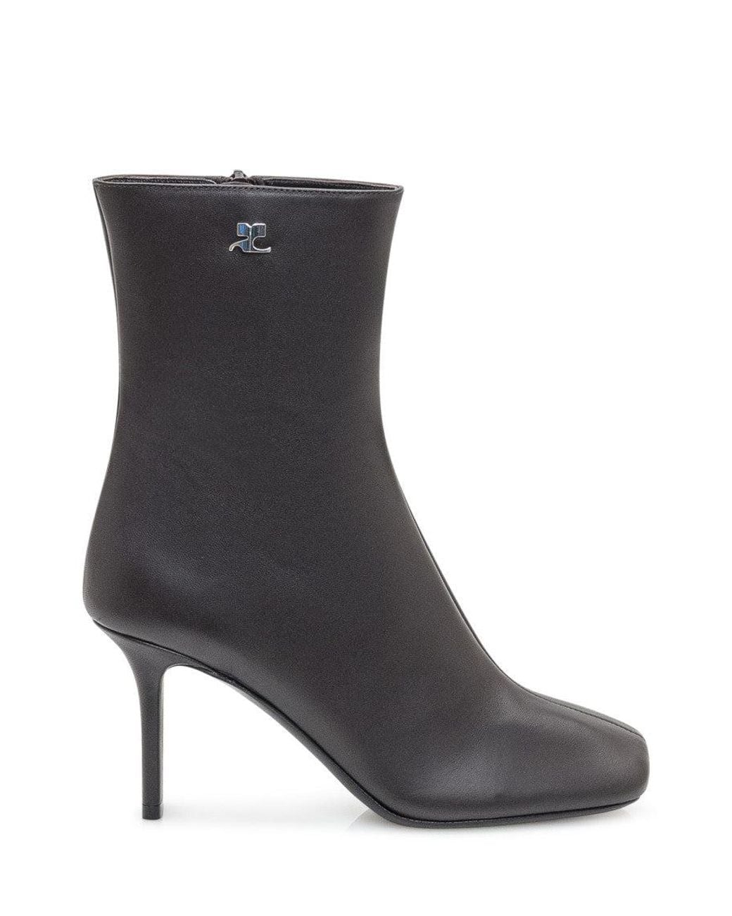 Courreges Black Tropica Square-Toe Boots