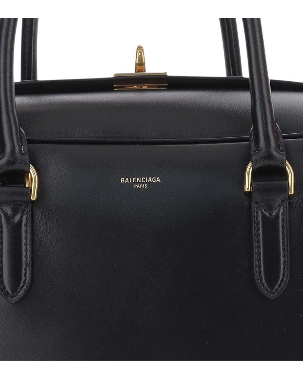 Balenciaga Black Le 7 Medium Duffle Bag