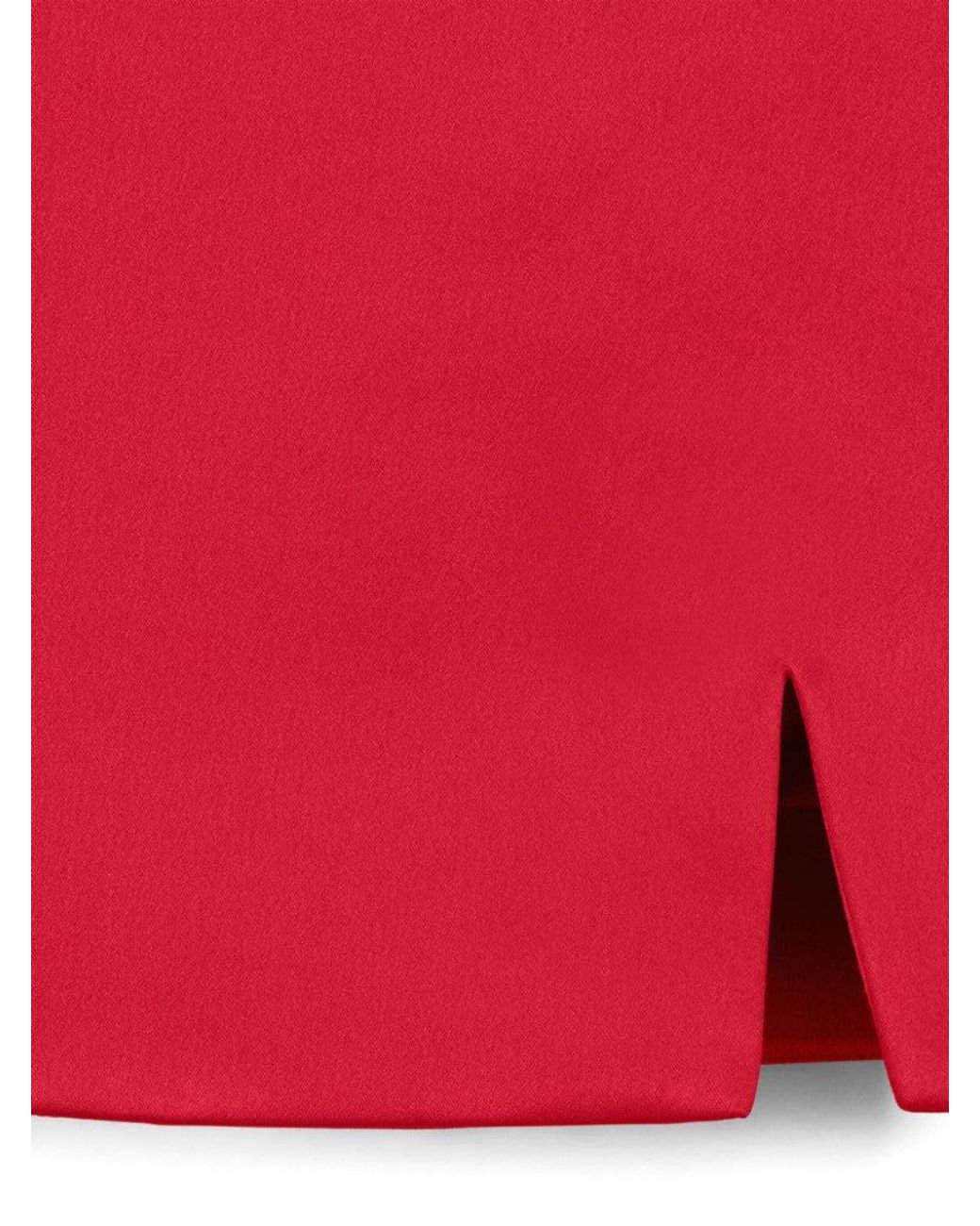 Marc Jacobs Red Duchess Satin Skirt