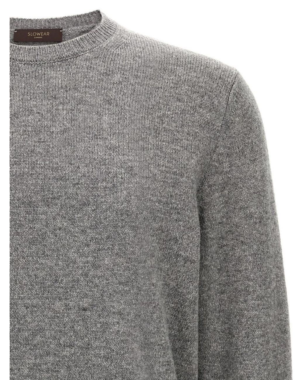 Zanone Gray Wool Sweater for men
