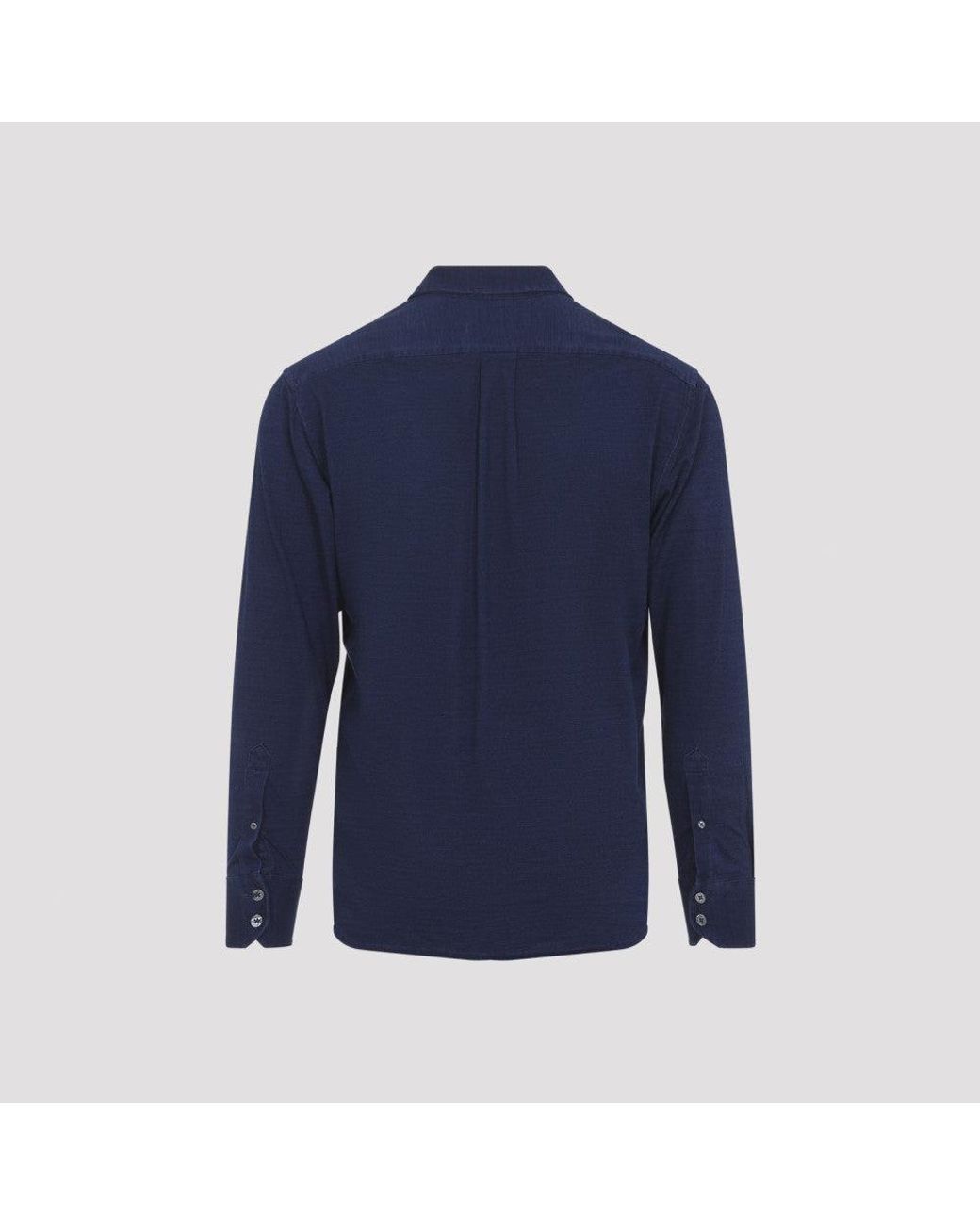 Tom Ford Blue Classic Collar Shirt for men