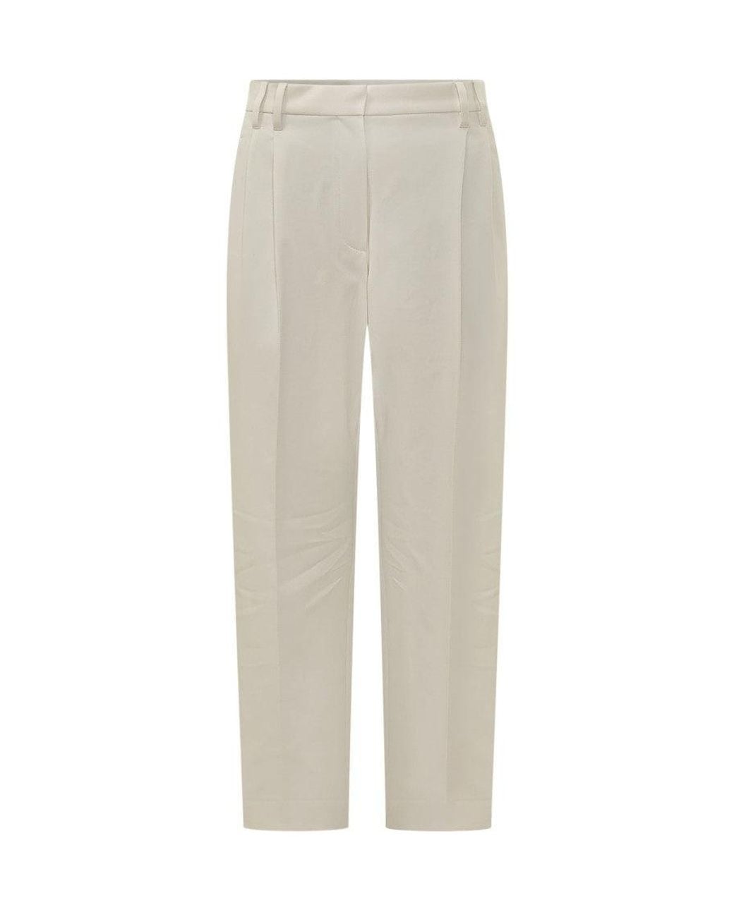 Brunello Cucinelli White Style Tailored Trousers