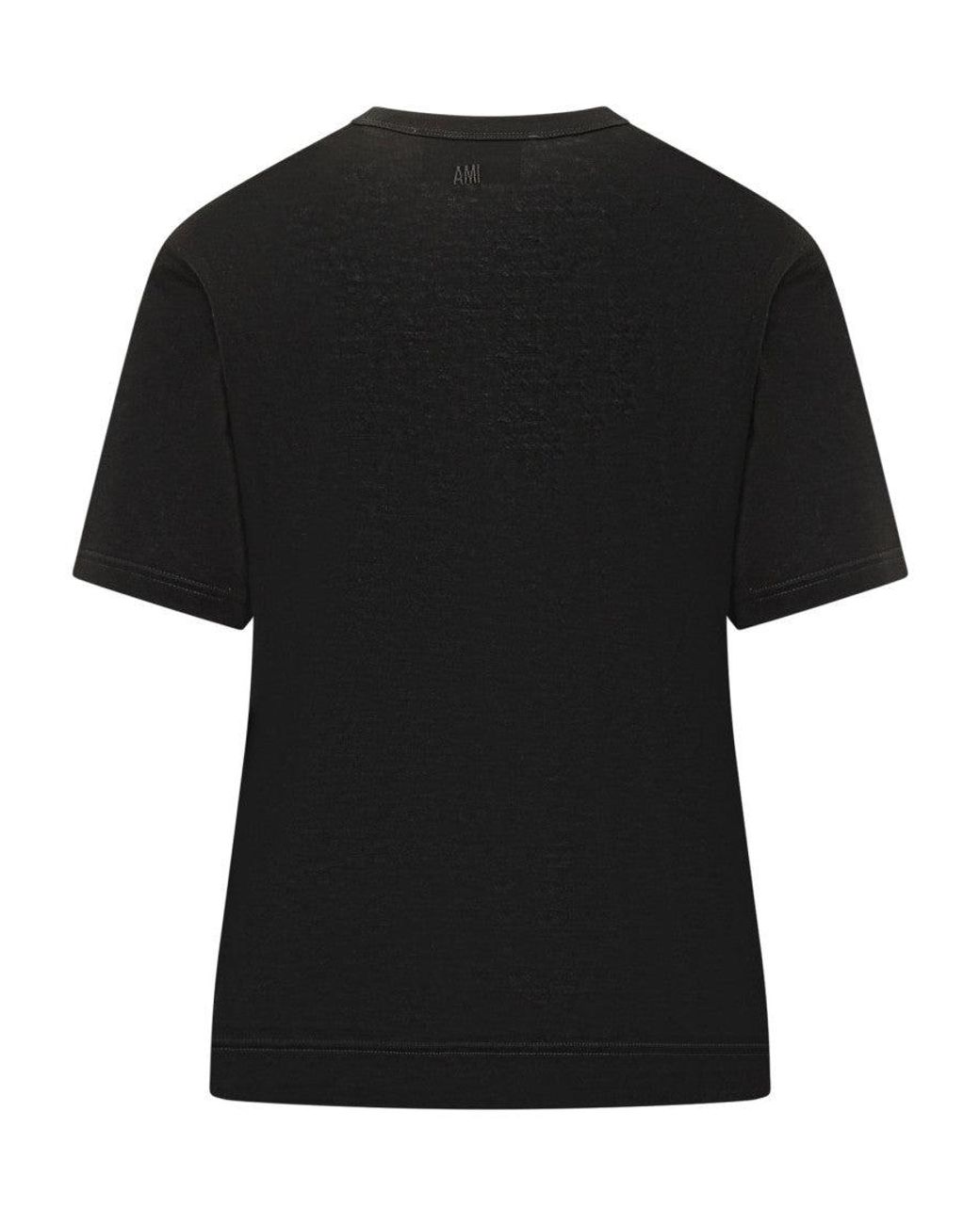 AMI Black Crew Neck T-Shirt