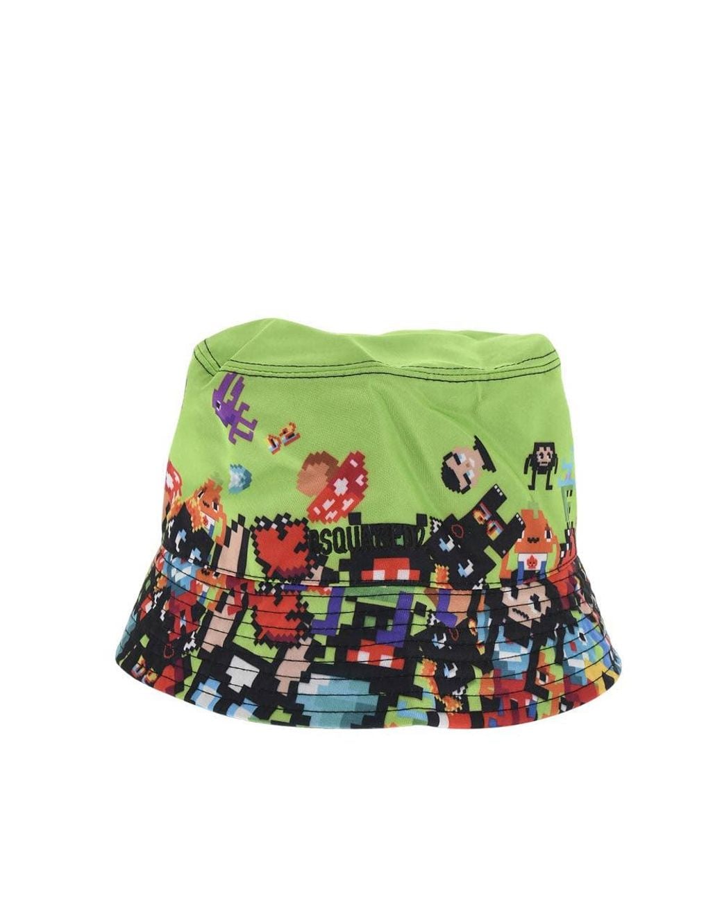 DSquared² Green Printed Bucket Hat