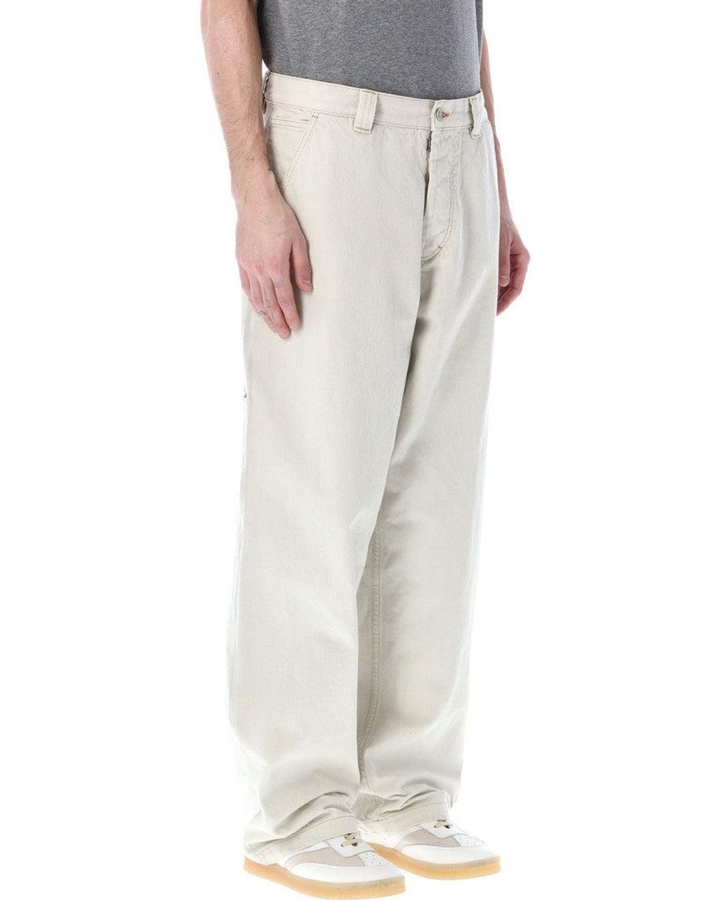 Maison Margiela White Off Solid Jeans for men