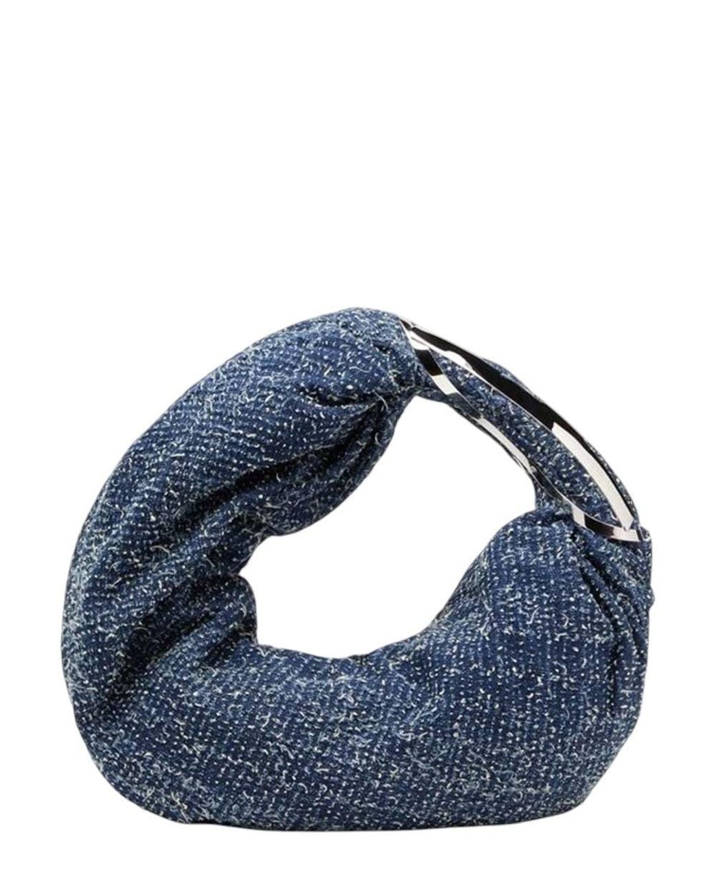 DIESEL Blue Denim Grab-D Small Hobo