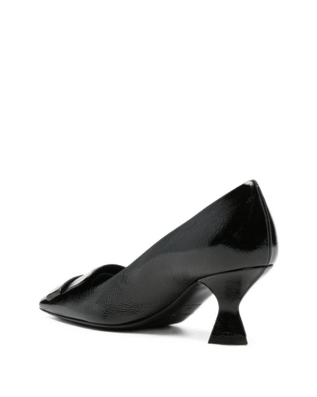 Sergio Rossi Black Buckle-Detail Pumps