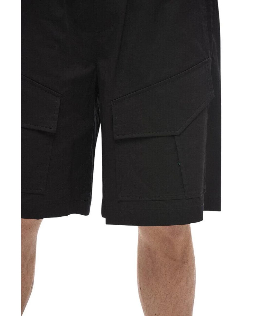 Neil Barrett Black Relaxed Solid Shorts for men