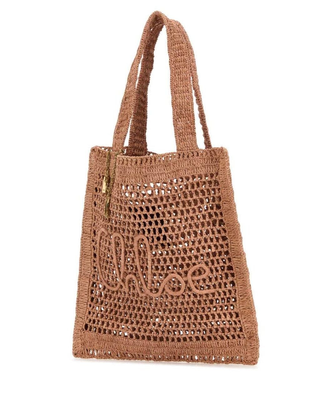 Chloé Brown Summer Banana Tote