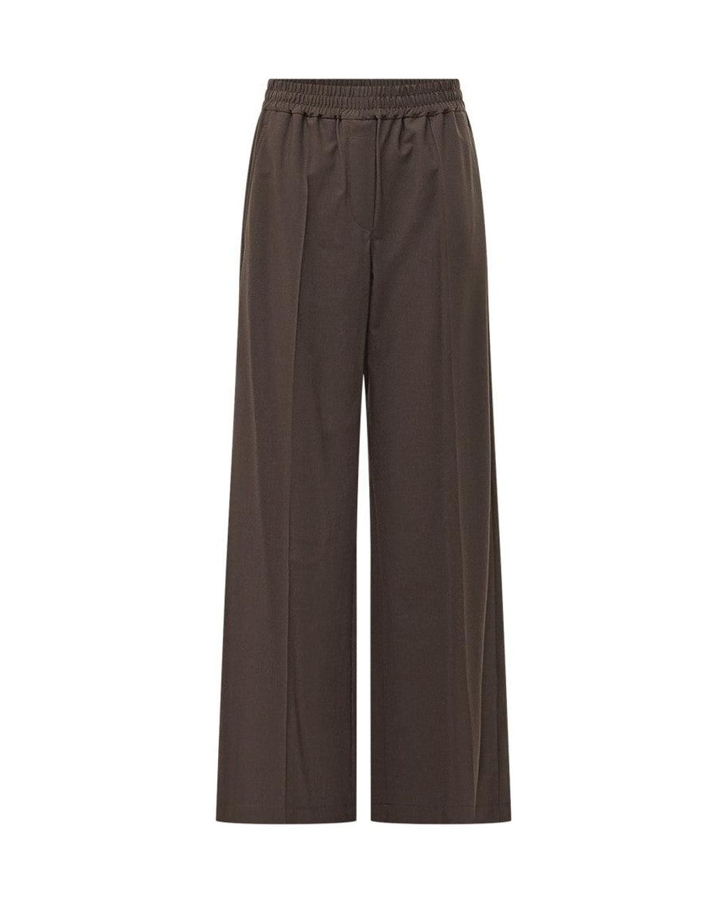 Brunello Cucinelli Brown Relaxed Elasticated Pants