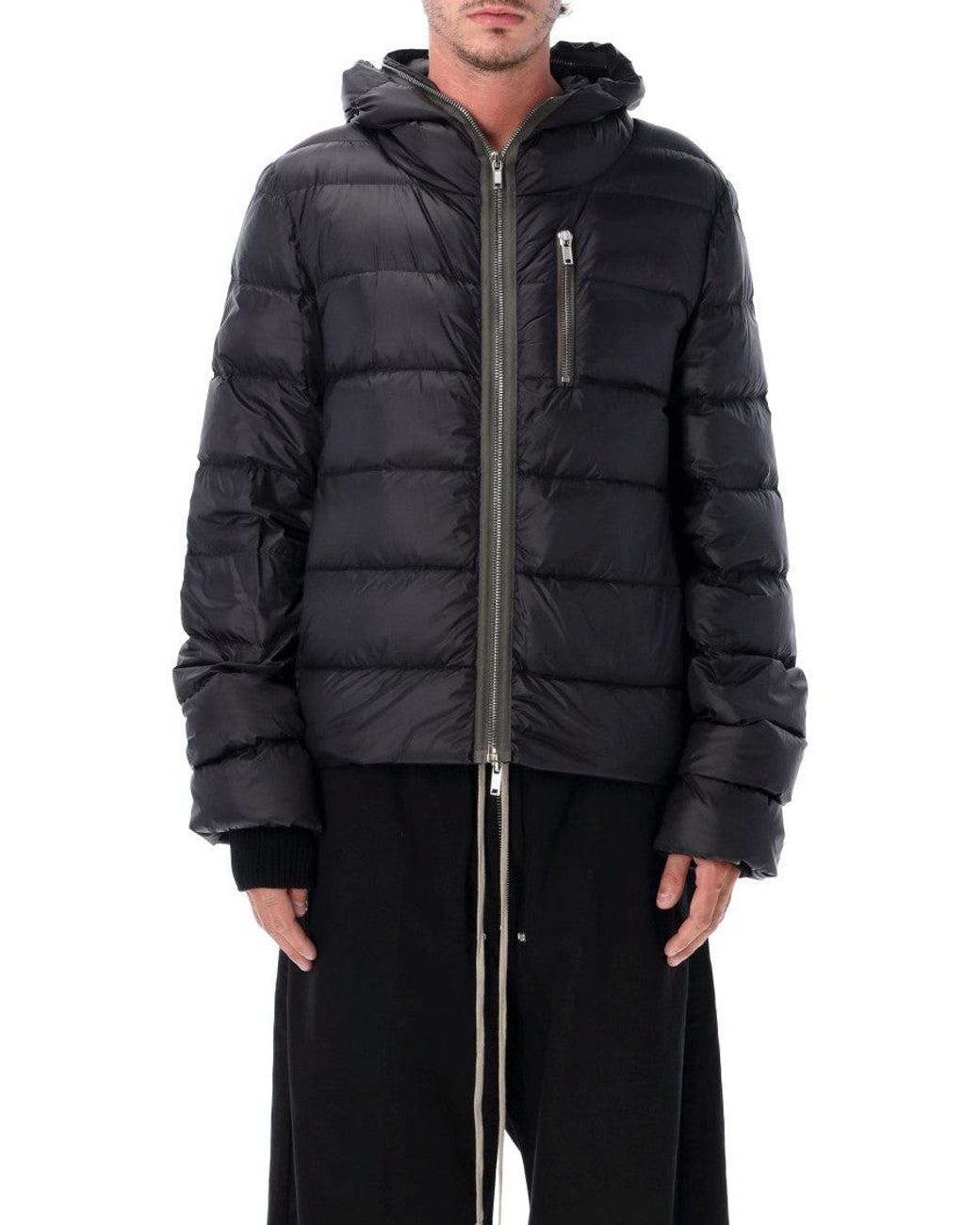 Rick Owens Blue Gimp Down Jacket for men