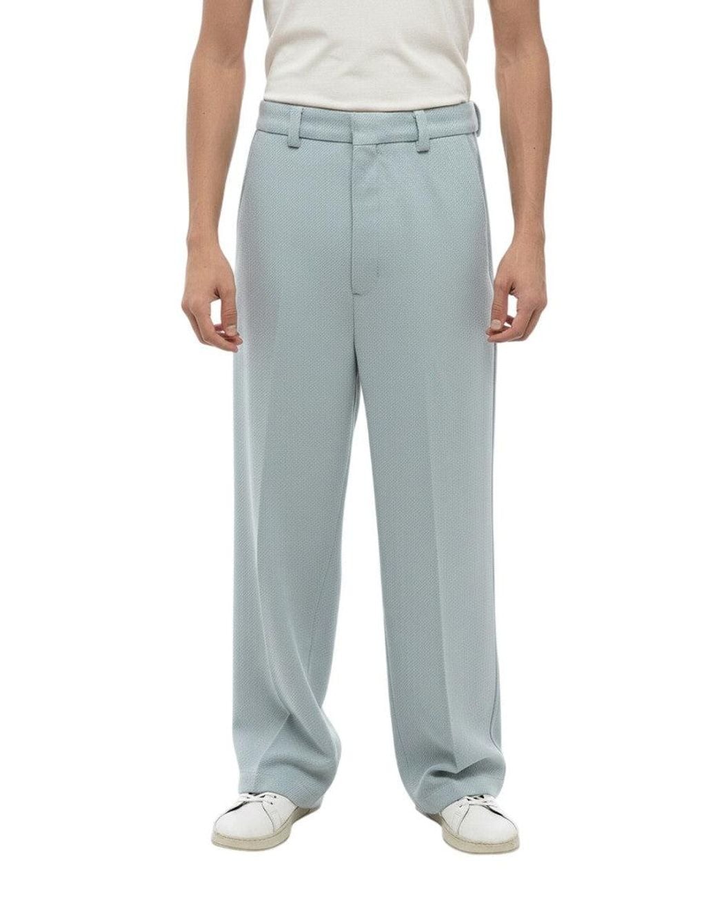 AMI Blue Light Relaxed Trousers for men