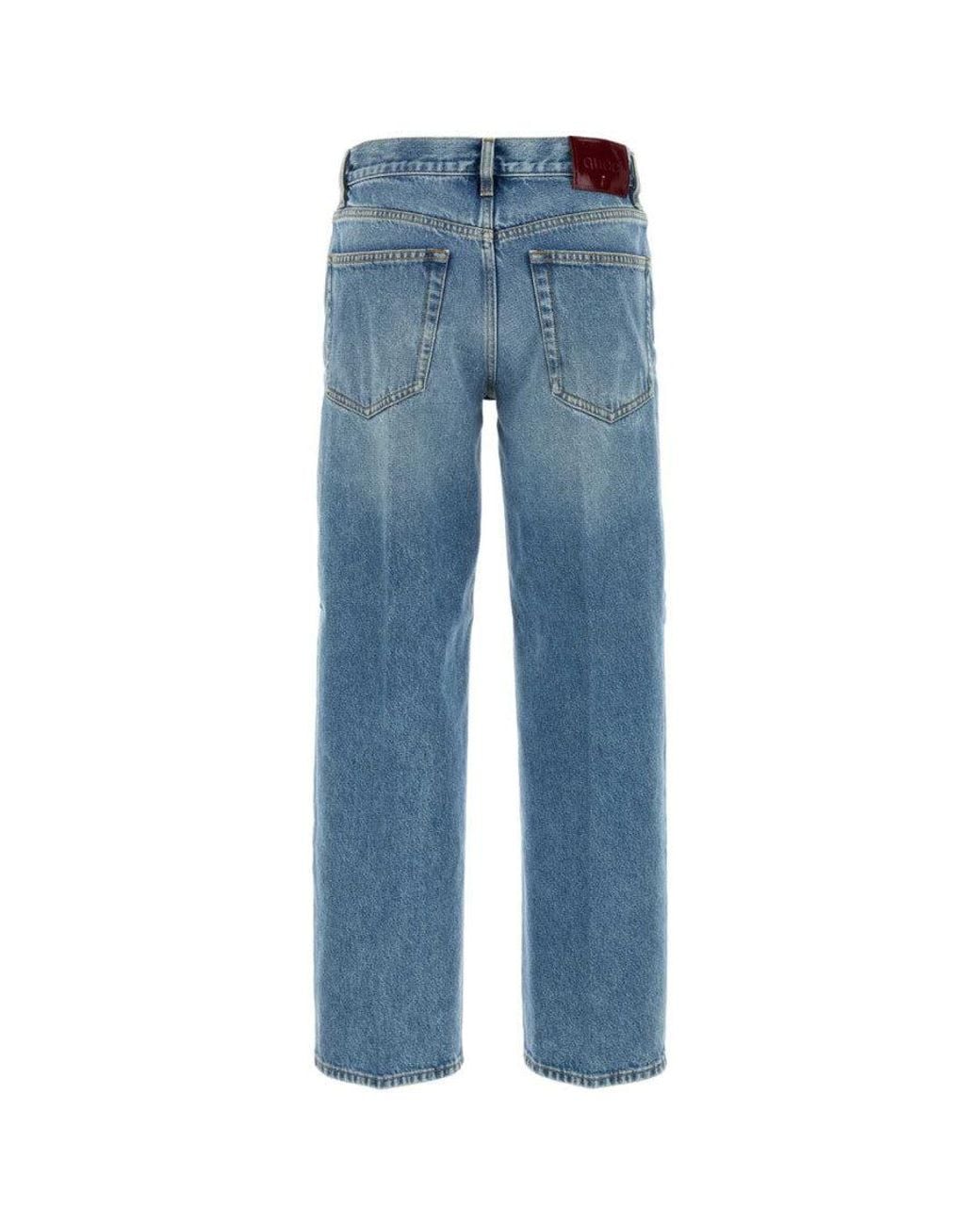 Gucci Blue Light Straight Fit Jeans