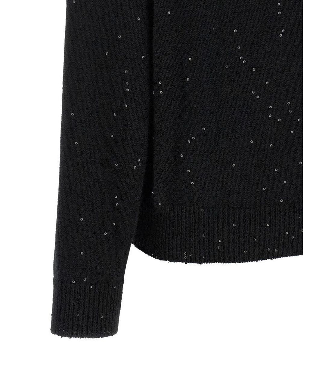 Brunello Cucinelli Black 'Diamante' Sweater