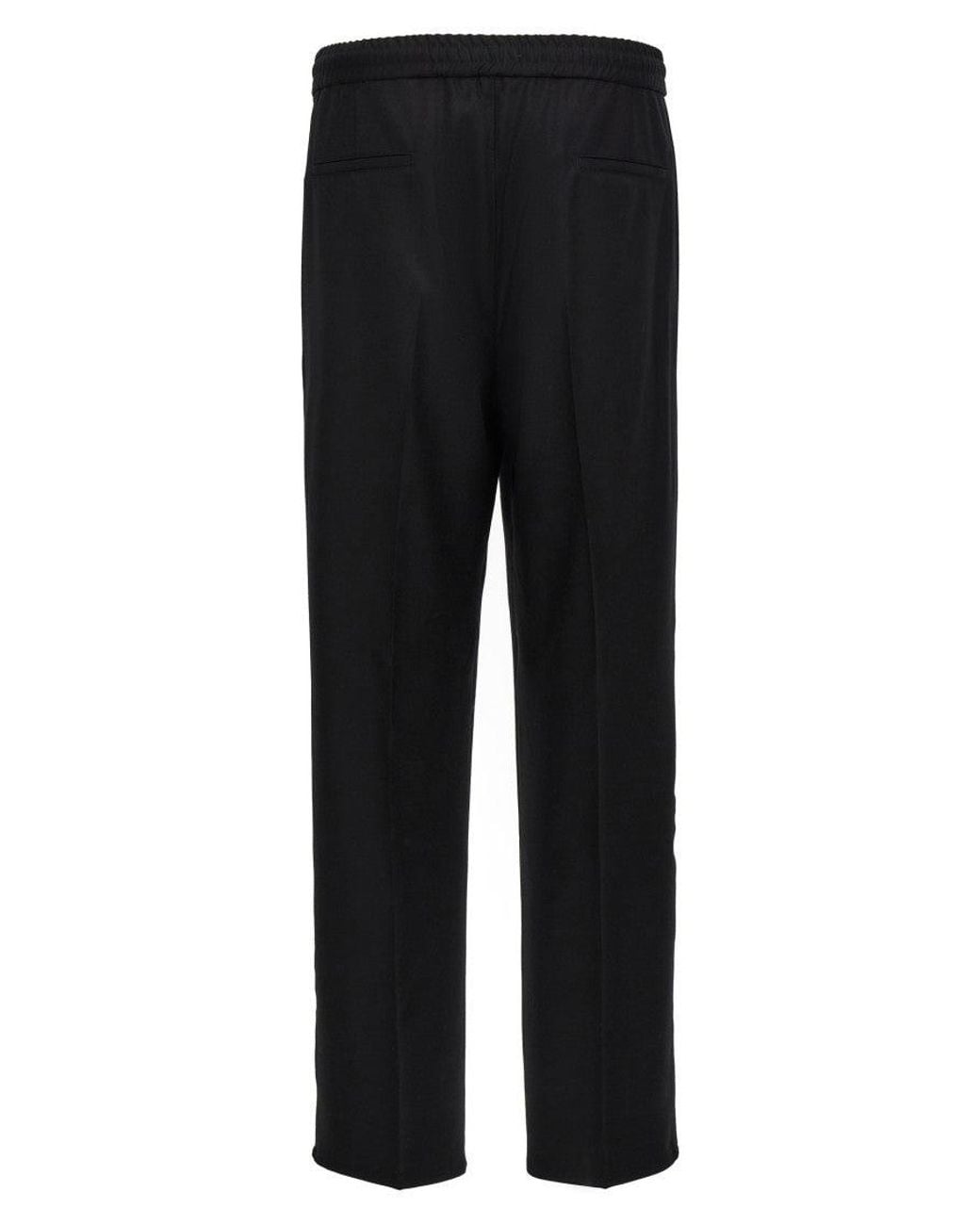 Brunello Cucinelli Black Leisure Fit Trousers for men