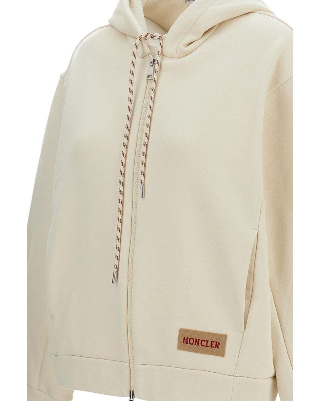 Moncler Natural Logo Hood Sweatshirt