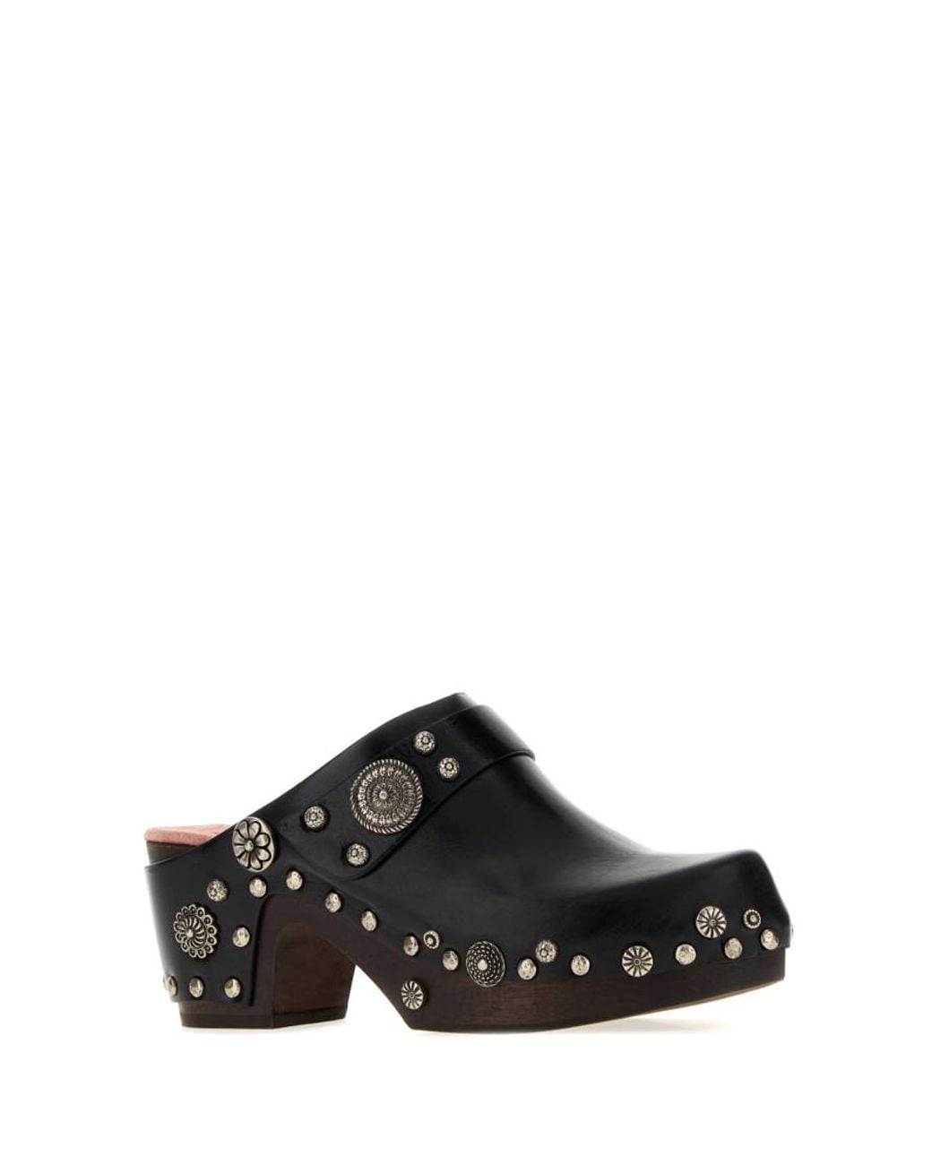 Chloé Black Leather Mules