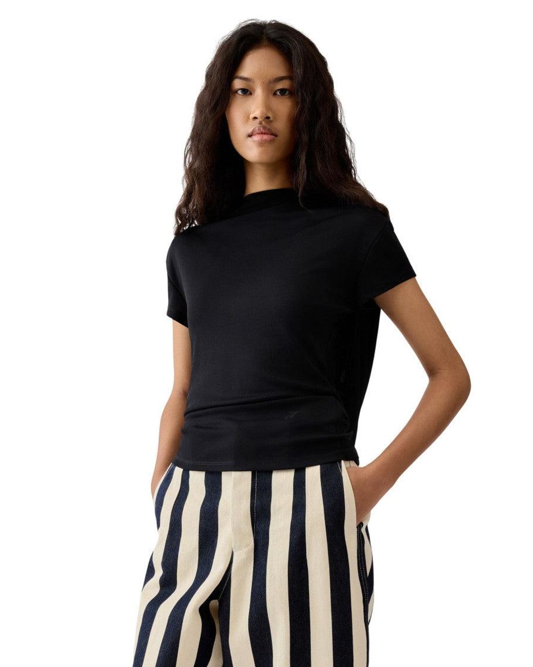 Jacquemus Black Boat Neck T-Shirt