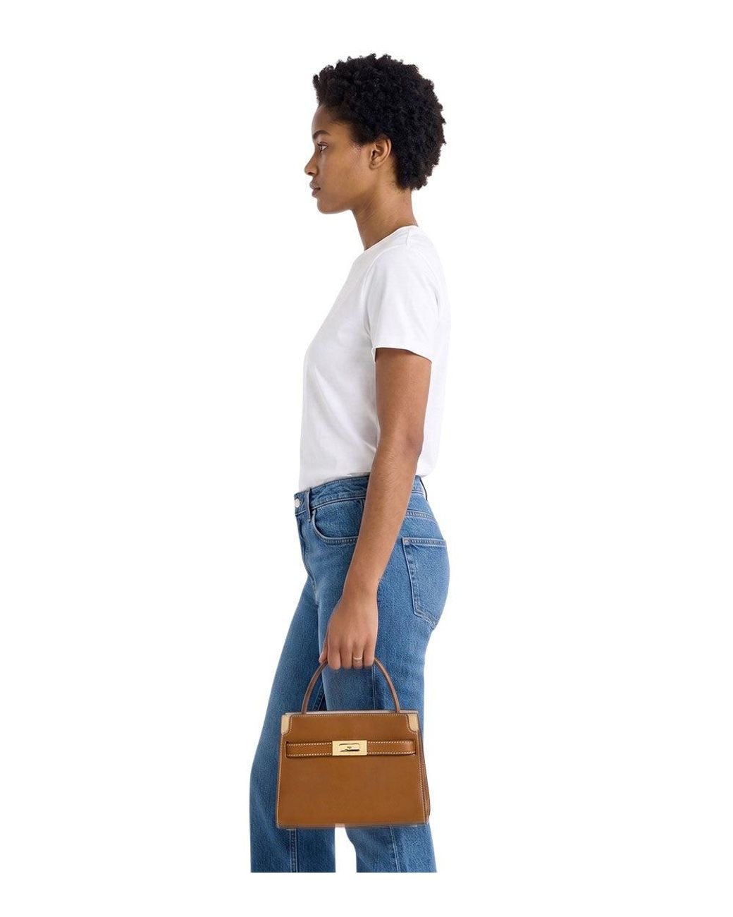 Tory Burch Brown Petite Lee Radziwill Mini Satchel