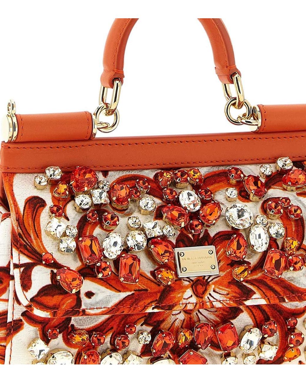 Dolce & Gabbana Red Sicily Mini Satchel