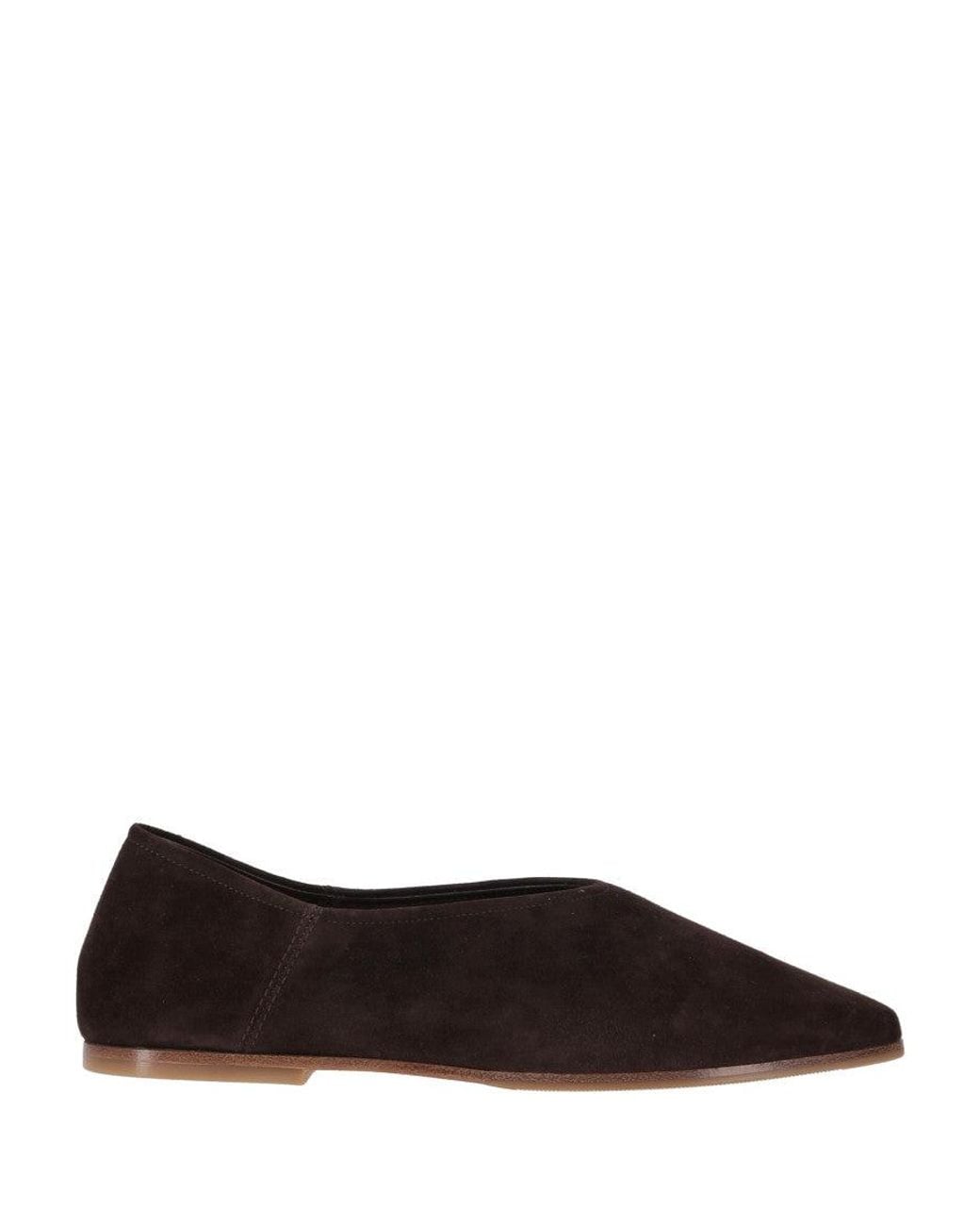 LA ROSE Brown Solid Ballet Flats