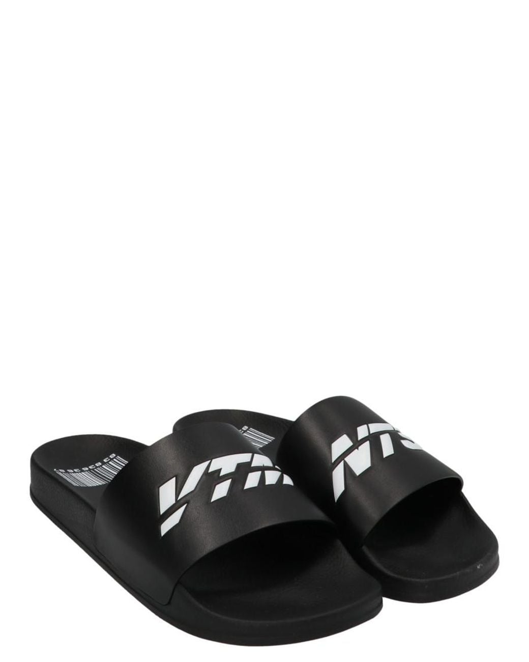 VTMNTS Black Logo Slides for men