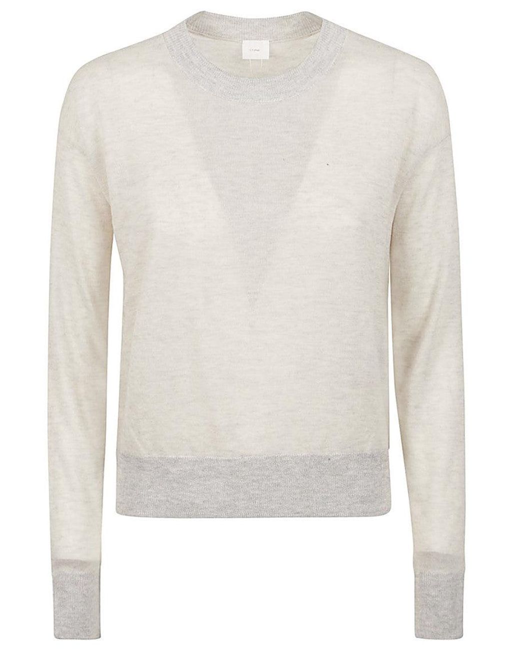 C.t. Plage White Cashmere Crewneck Sweater