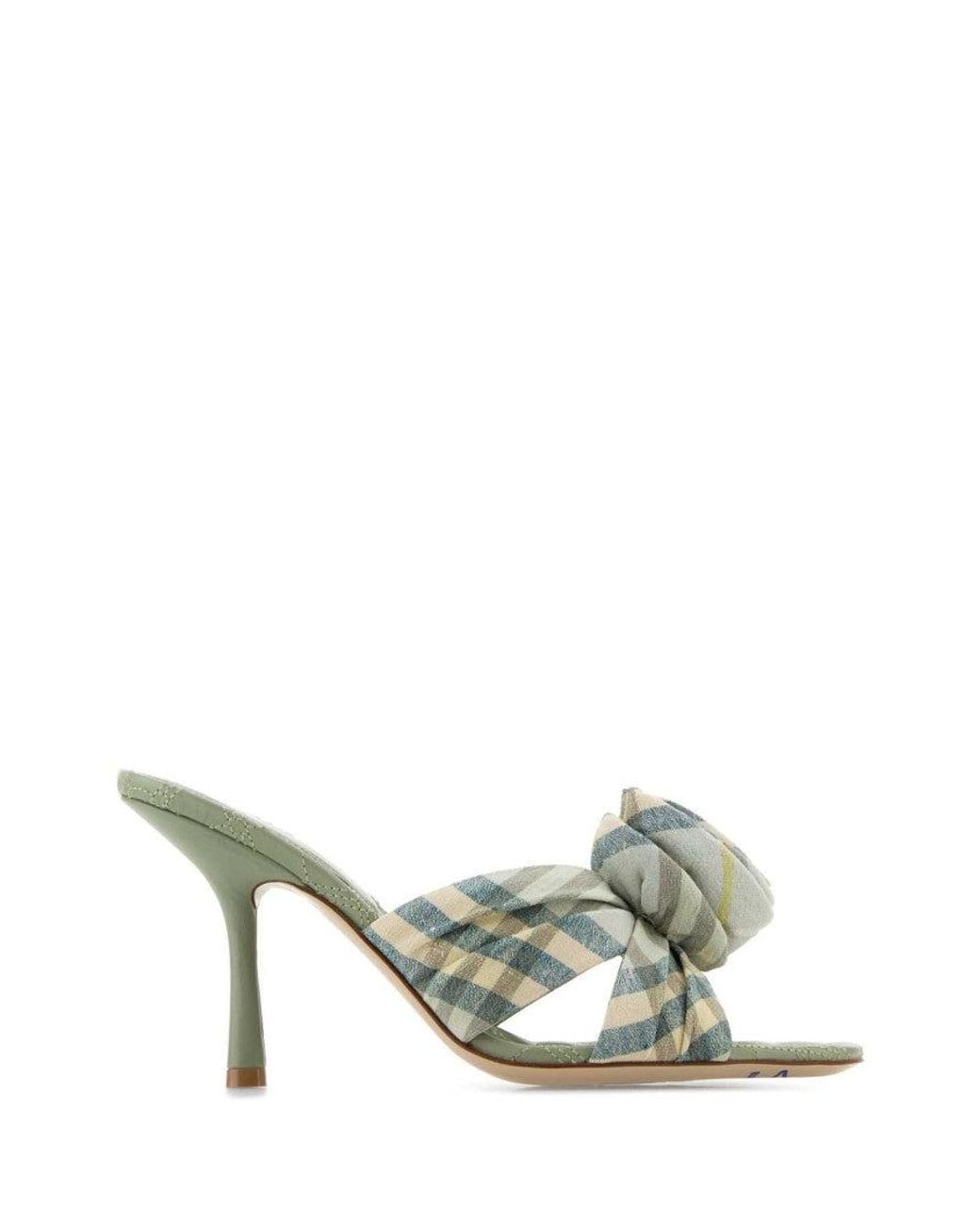 Burberry Metallic Fabric Heels