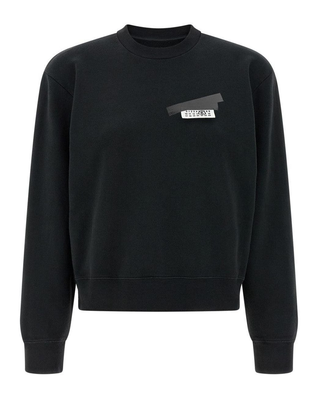MM6 by Maison Margiela Black 'Numeric Signature Mm6' Sweatshirt