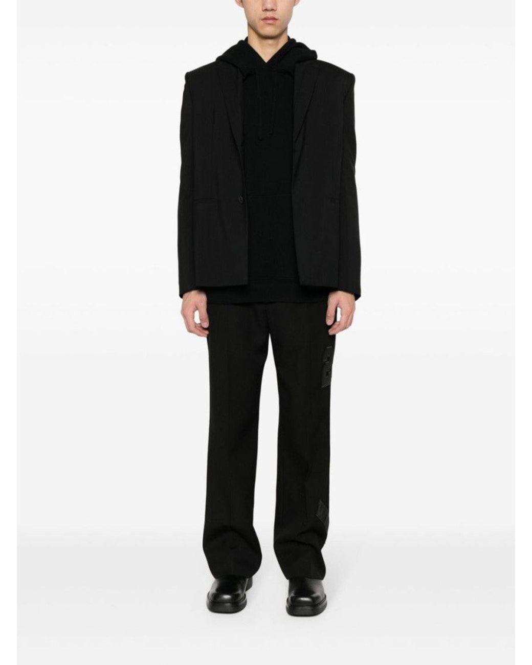 Off-White c/o Virgil Abloh Black Wool Trousers for men